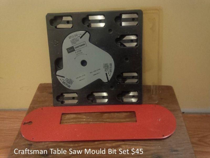 Craftsman Table Saw Mould Bit Set