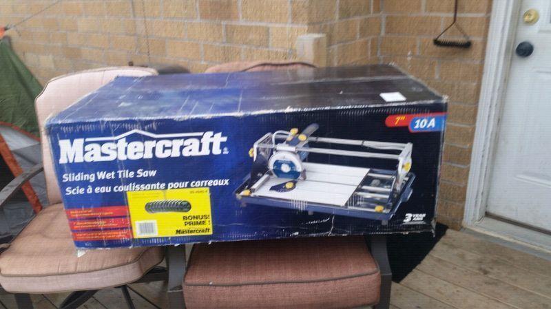Master craft wet tile saw brand new in box