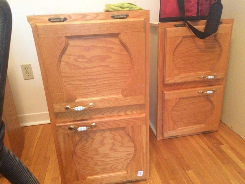 Oak cabinets