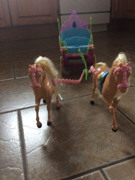 Barbie's Horse and Carriage