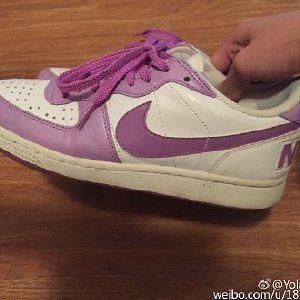Nike Air force low, white and purple,summer colour