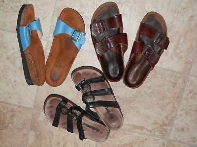 13 pairs of summer shoes / sandals (SoftMoc,Birkenstock etc.)