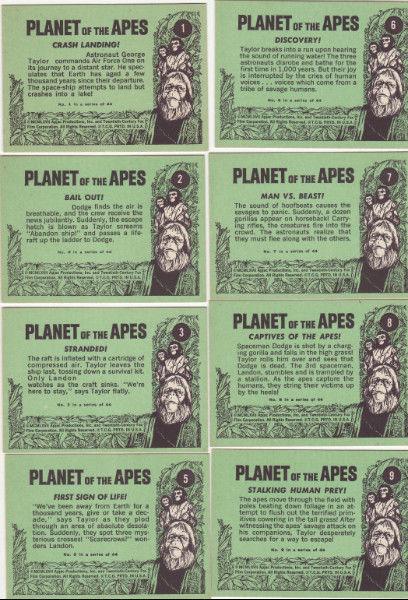 1969 PLANET OF THE APES MOVIE TRADING CARDS $24.00 EACH