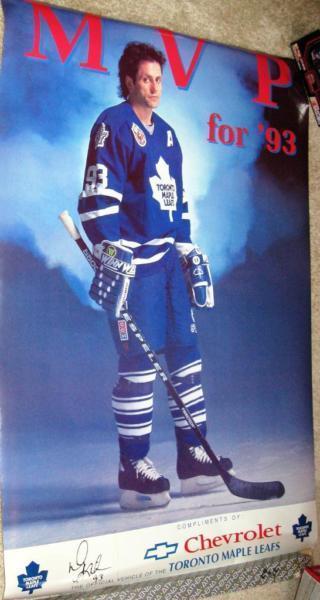 Personally Autographed Gilmour Hockey Maple Leafs Poster Picture