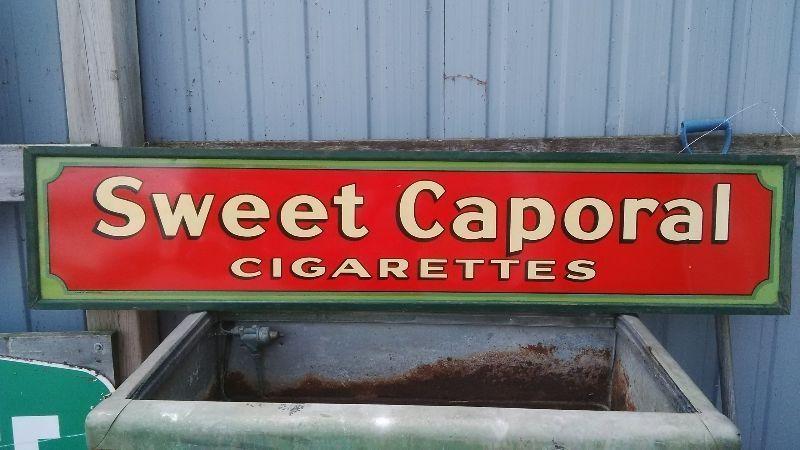 Vintage Sweet Caporal Tin Sign