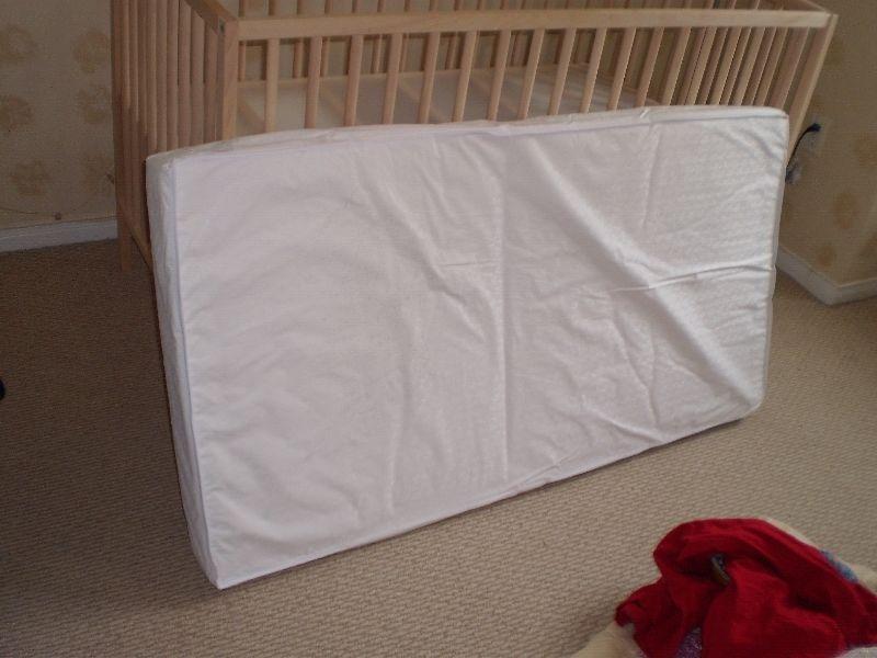 ikea new baby crib with used mattress