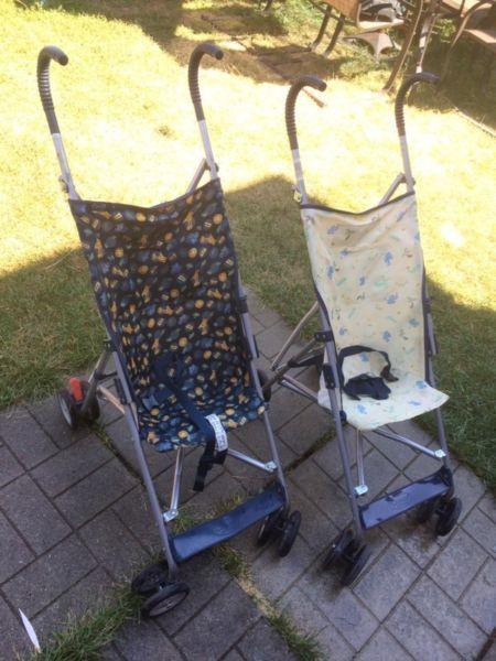 2 light strollers