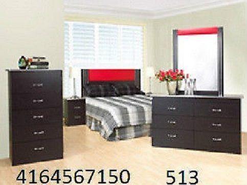 BEST SALE ON BEDROOM SET WITH LEATHER HEADBOARD FOR $345 ONLY