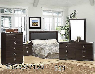 BEST SALE ON BEDROOM SET WITH LEATHER HEADBOARD FOR $345 ONLY