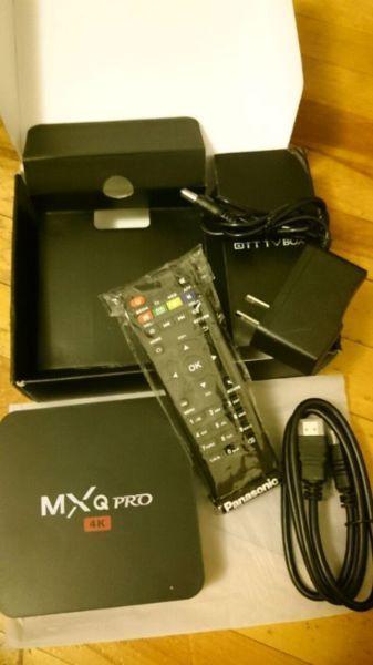 Android tv box brand new( hi end) mxq pro 4k