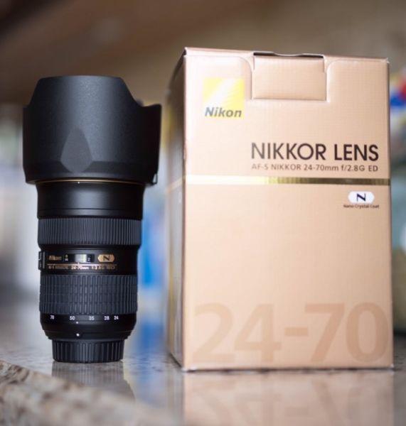 Nikon AF S 24 70mm 2.8 G ED Nano coated lens