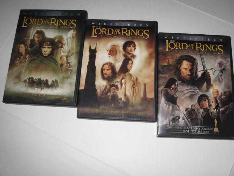 Lord of the Rings - All 3 DVD movies