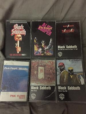 6 classic rock tapes. Black Sabbath and Alice Cooper