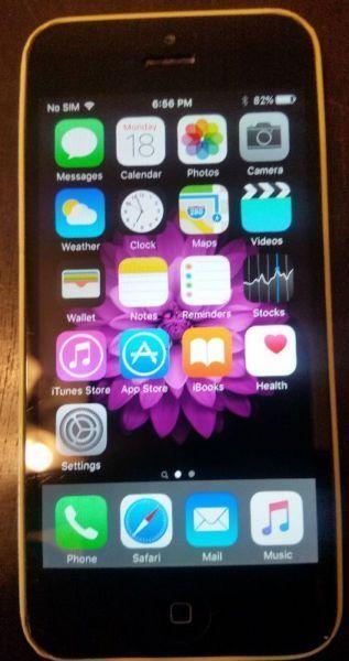 iPhone 5c 16gb Yellow Bell / Virgin