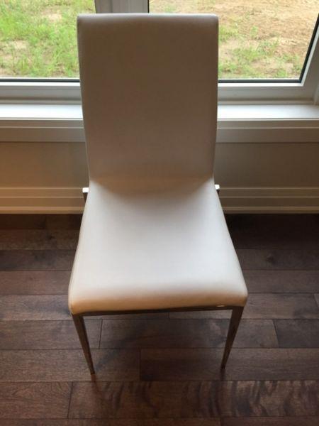 Modern White Leather Chairs