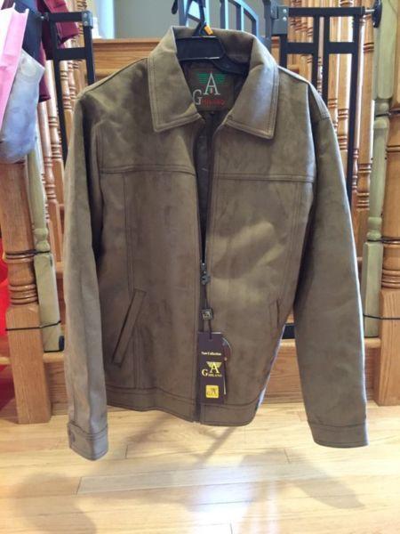BNWT men's large suede jacket for sale