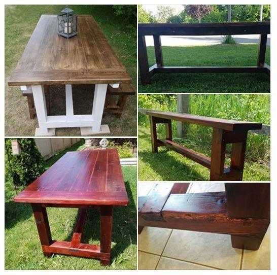 Custom Made Harvest & Pub Style Tables & Benches