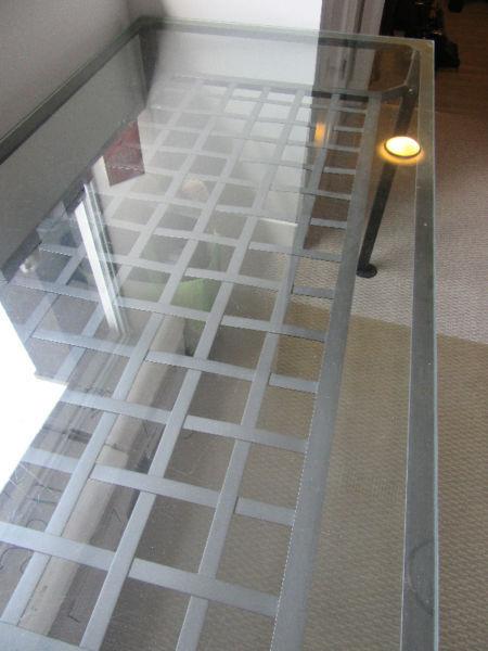 Ikea Glass Top Table with Shelf 30