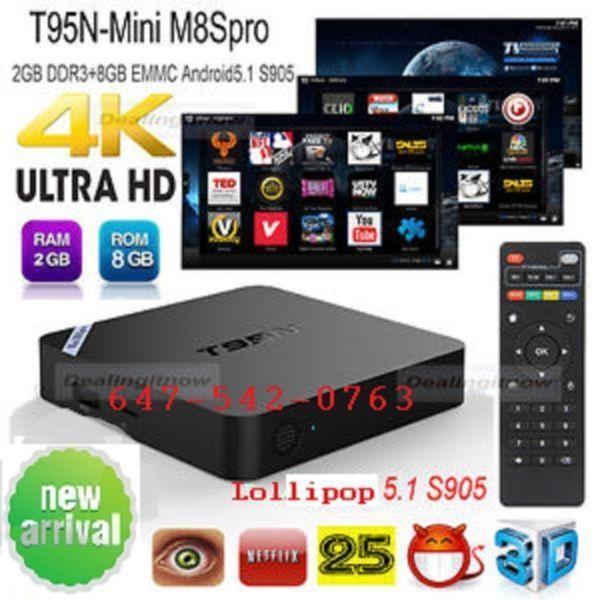 ★FULLY LOADED ANDROID TV BOX★ T95N ★NEW ARRIVAL FOR 2016 ★