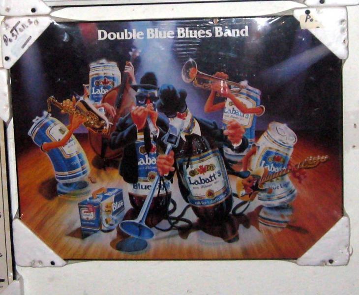 Blues Bros. Beer Sign Wall Plaque Lebatts Double Blues Band