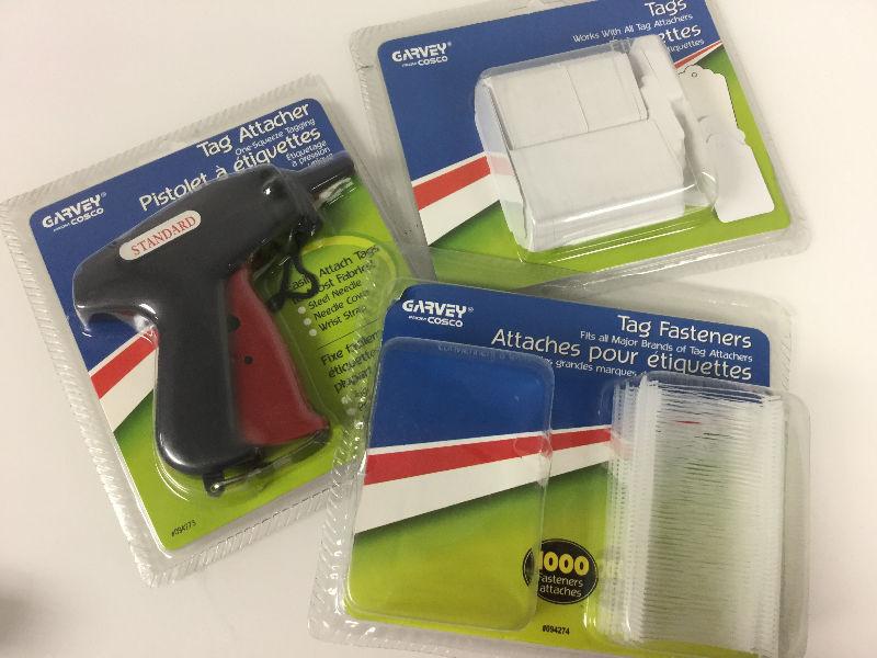 Price tag attaching gun and supplies