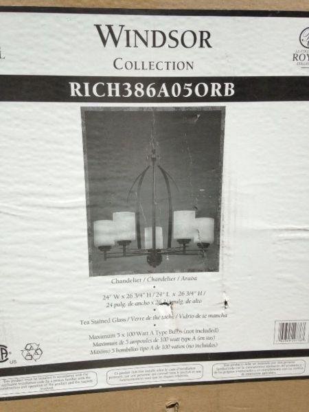 Windsor Collection Chandelier. New In Box