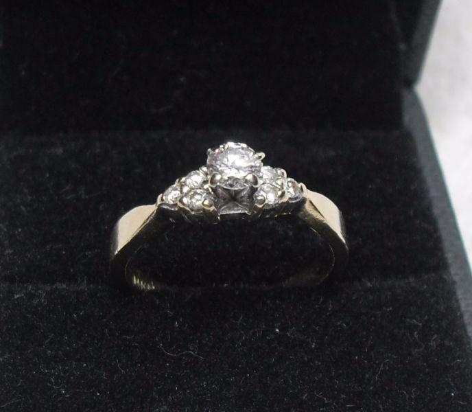 Vintage - 14kt Yellow Gold .50 tcw Diamond Engagement Ring