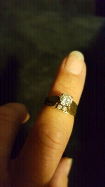 Solitare Engagement Ring. .66 cts