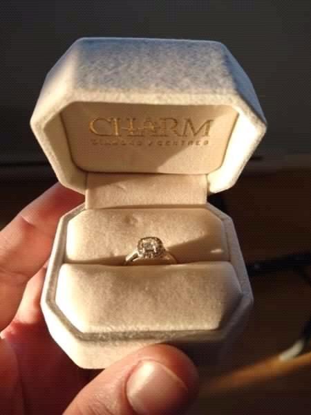 Glacier fire diamond engagement ring
