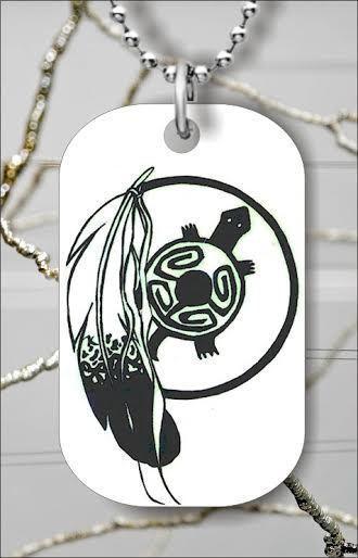 *BRAND NEW* NATIVE AMERICAN TURTLE DOG TAG NECKLACE