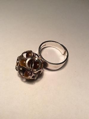 Kupittaan Kulta Ellis Kauppi Finnish Tigers Eye Sterling Ring