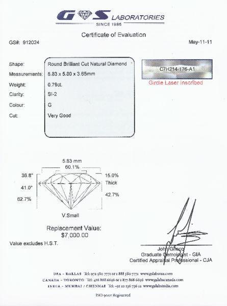 14k White Gold Diamond/Sapphire Ring(estate,0.79ct tdw) #537