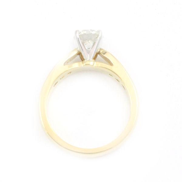 18k Yellow Gold Diamond Ring(estate,1+8 dia,1.14ct tdw)#3237