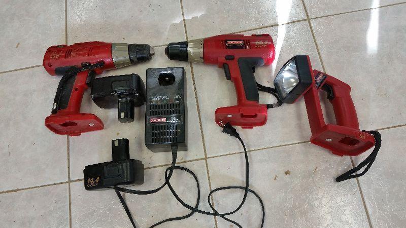 cordless drill and flash light