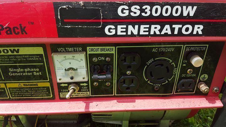 3000 watt gas generator
