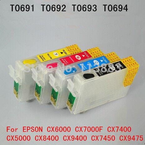 Refillable ink cartridges T069 Epson WF 500 600 610 615 Nx400