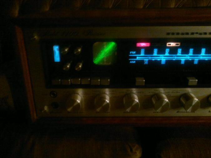 Pair Marantz 4400 Receivers Wow Green and Blue Scopes