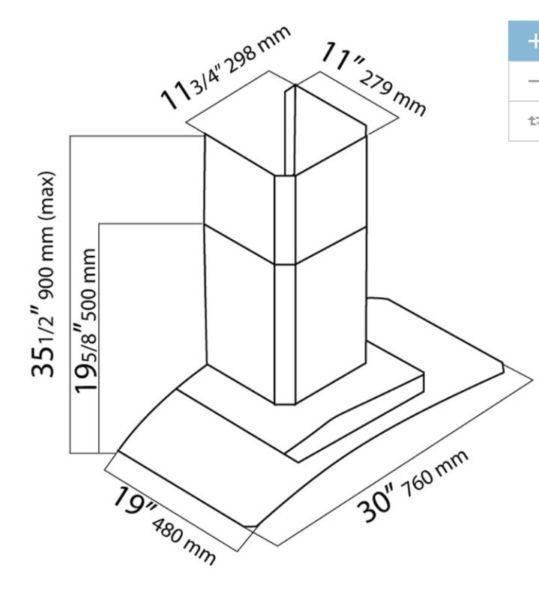 Ceiling or wall mount range hood - Arda