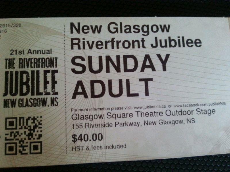 Ticket for Burton Cummings New Glasgow Riverfront Jubilee