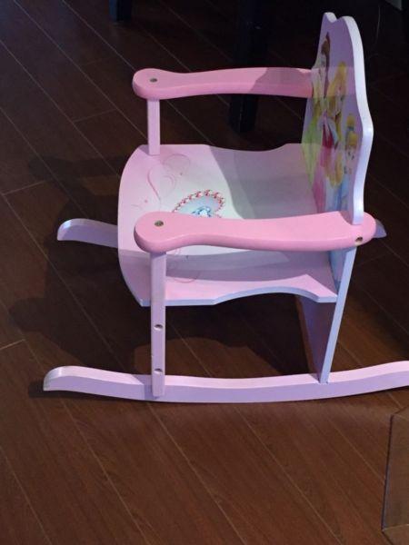 Princess Wooden Rocking Chair