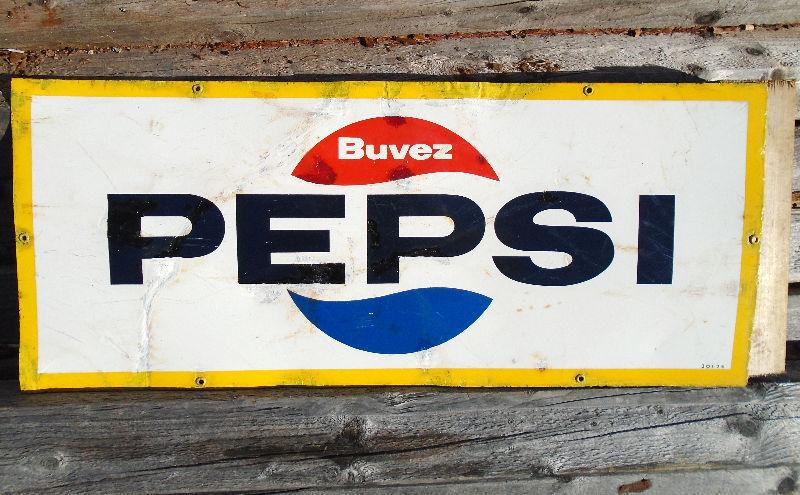 Vintage 1965's PEPSI Soda Pop (12 1/4 X 29 1/2