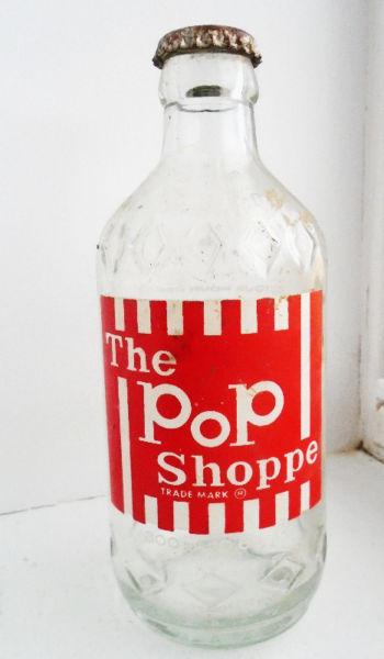 Vintage 1975's POP SHOPPE Root Beer ACL Bottle w/ Original Cap