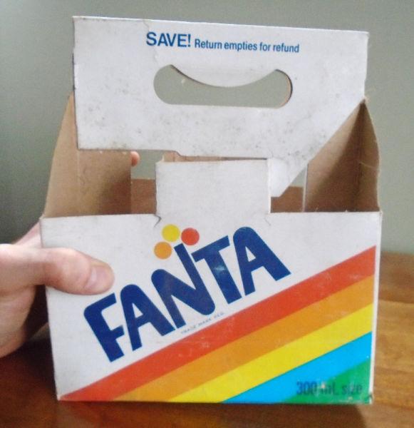 Vintage 1980's FANTA SODA POP Bottle Cardboard Carrying Case #2