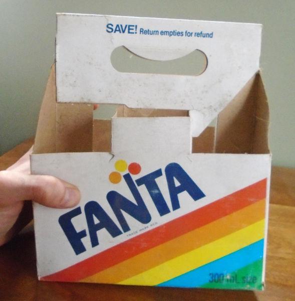 Vintage 1980's FANTA SODA POP Bottle Cardboard Carrying Case #2