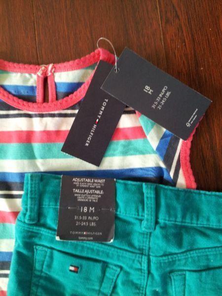 NWT Tommy Hilfiger girls outfit, 18 months