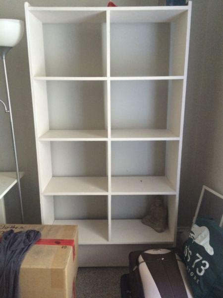 White book shelf $30