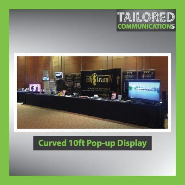 FREE Shipping 10ft Popup Backdrop Trade Show Display