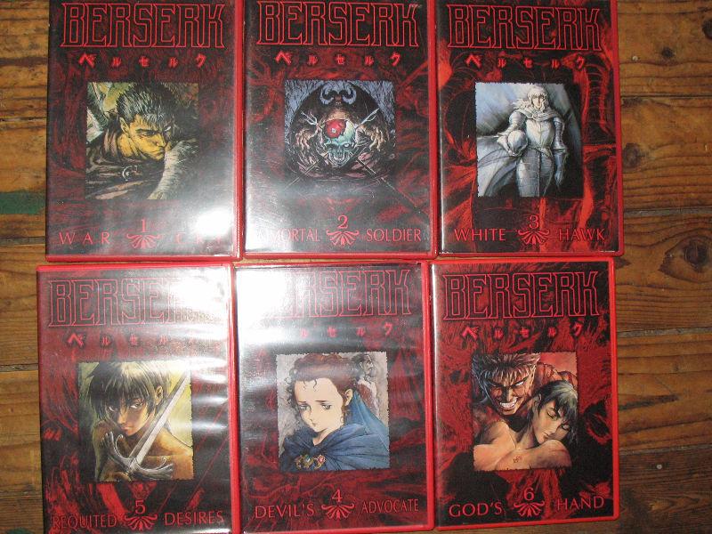 BERSERK ANIME DVDS Complete Series 2002 DISCS 1-6