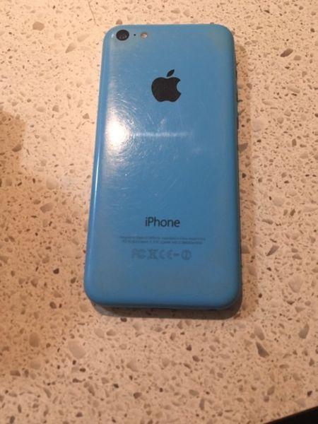 Blue iPhone 5c with Telus