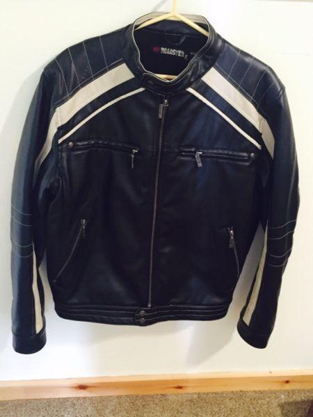 Men's biker style jacket, size medium